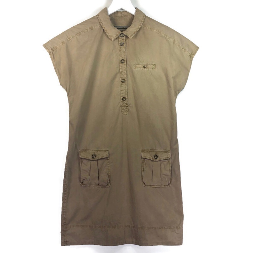 Anthro Daughters of the Liberation tan khaki dress size XS
